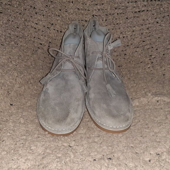 HUSH PUPPIES-Cyra Catelyn Desert Boots-Light Gray Suede-Sz 13-Near Mint - Picture 3 of 7